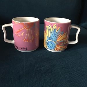 ANDY WARHOL Rosenthal Studio Daisies Mugs x 2